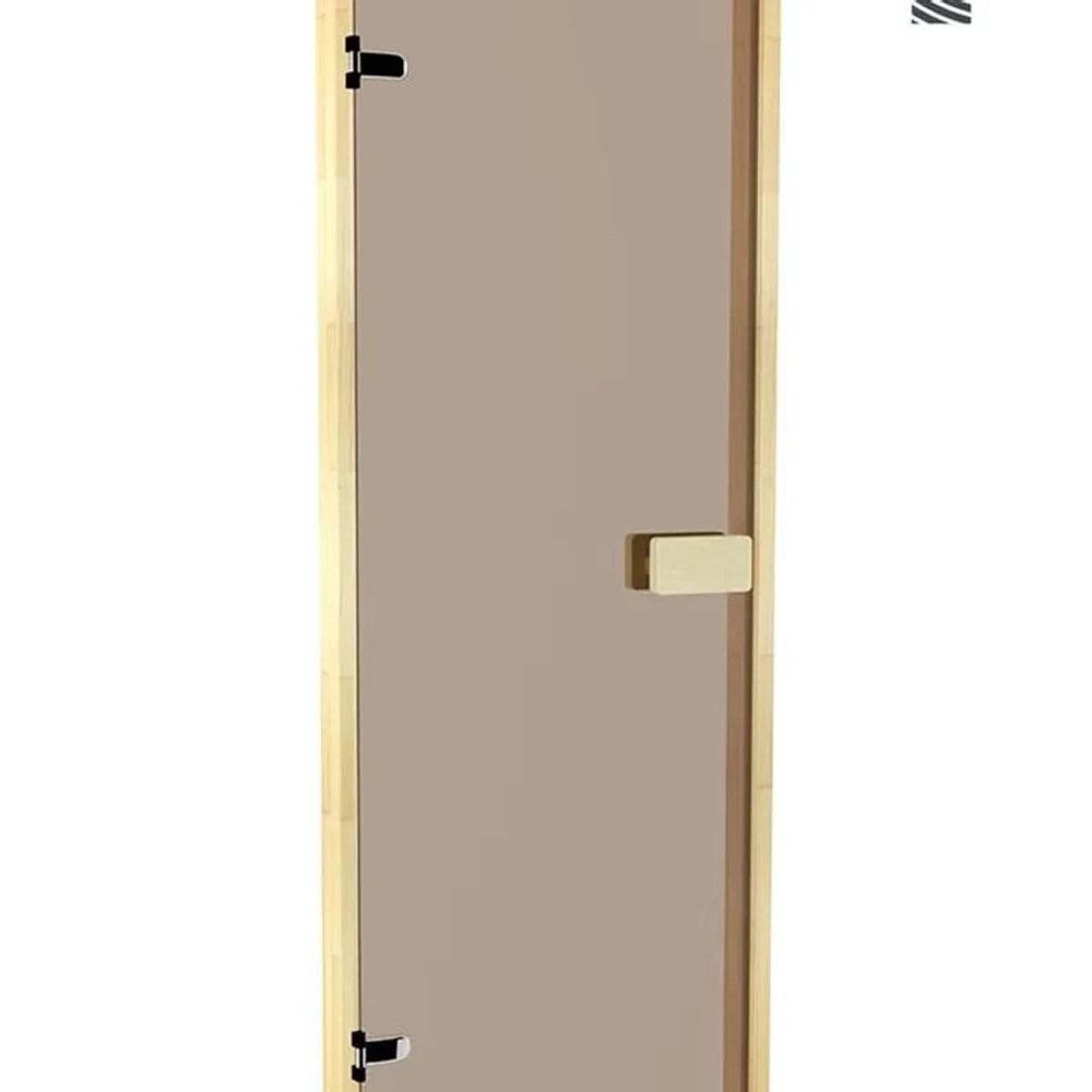 Bastudörr 7x20 Classic med glas och furukarm